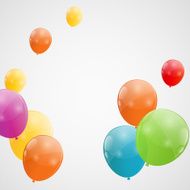 Color Glossy Balloons Background Vector Illustration N83