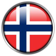Norway Flag Glossy Button N6