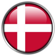 Denmark Flag Glossy Button N7
