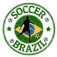 Brazil soccer stamp