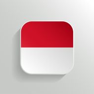 Vector Button - Indonesia Flag Icon