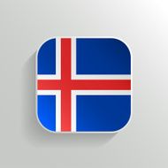 Vector Button - Iceland Flag Icon