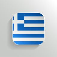 Vector Button - Greece Flag Icon