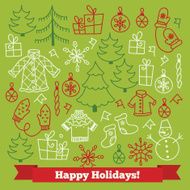 set of christmas icons N19