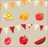 retro vintage fruit party