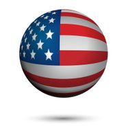 American flag Sphere N3