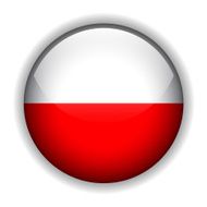Poland flag button vector