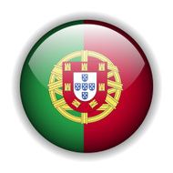 Portugal flag button vector