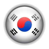 korea flag button vector
