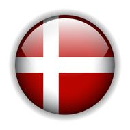 Denmark flag button vector