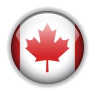 Canada flag button vector