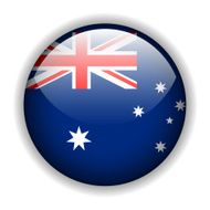 Australia flag button vector