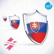 I Love Slovakia Flag Illustration
