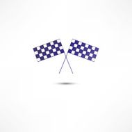 crossed racing flags icon