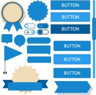 Flat web design elements N2