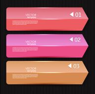 Colorful bookmarks arrows banners for text
