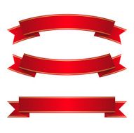 Red gold ribbon collection
