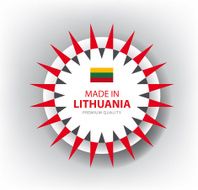 Made in LITHUANIA Lithuanian seal Flag (Vector) N4