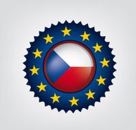 Made in CZECH REPUBLIC seal Flag (Vector) N4