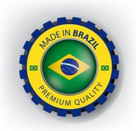 Made in Brazil Brazilian seal Flag (Vector) N5