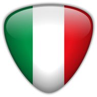 Italy Flag Glossy Button N5