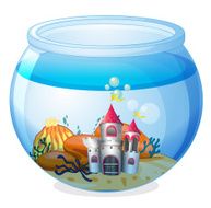 castle inside an aquarium