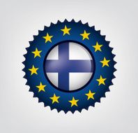 Made in Finland EU European Union seal Flag (Vector)
