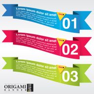 Abstract origami banner N12