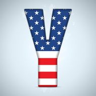 USA Independence Day Alphabet Letters N13