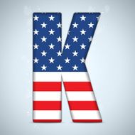USA Independence Day Alphabet Letters N15