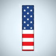 USA Independence Day Alphabet Letters N16