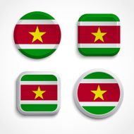 Suriname flag buttons