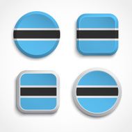 Botswana flag buttons