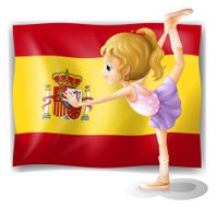 gymnast in front of the Spanish flag N2