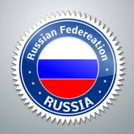 Russia flag label