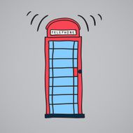 London Phone booth vector illustration