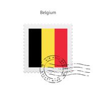 Belgium Flag Postage Stamp