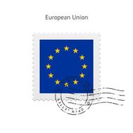 European Union Flag Postage Stamp