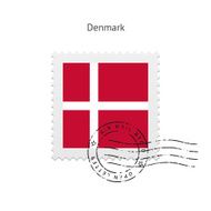 Denmark Flag Postage Stamp