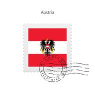 Austria Flag Postage Stamp