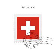 Switzerland Flag Postage Stamp