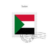 Sudan Flag Postage Stamp