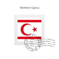 Northern Cyprus Flag Postage Stamp