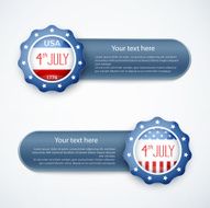 4th of july american independence day badge