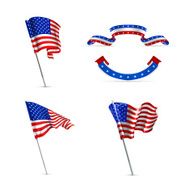 American flags set