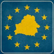 Grunge Belarus European button