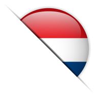 Netherlands Flag Glossy Button Hidden