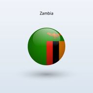 Round flag of Zambia