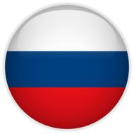 Russia Flag Glossy Button N8