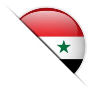 Syria Flag Glossy Button Hidden
